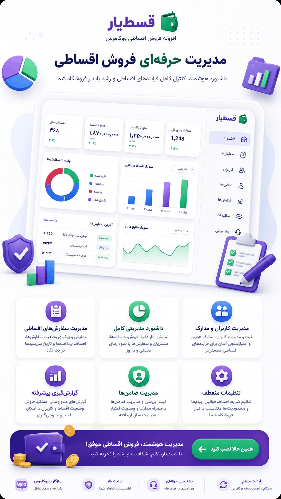 افزونه ووکامرس قسط یار 